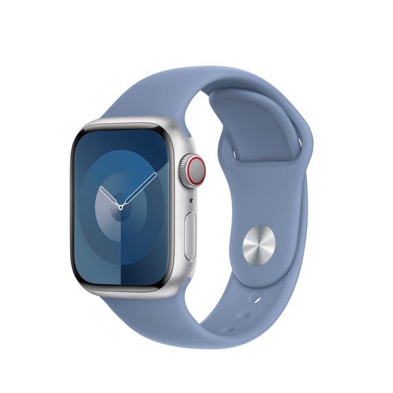 Apple Sportarmband für Apple Watch 41 mm, Winterblau, S/M (130-180 mm Umfang)