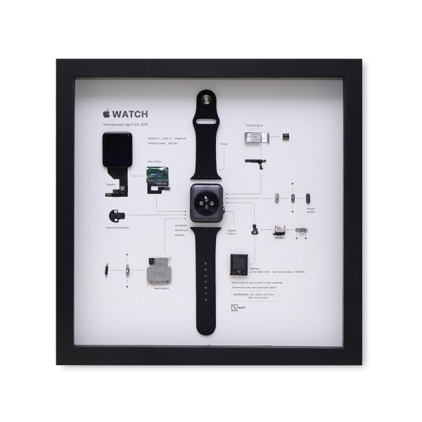Xreart Zerlegte Watch im Bilderrahmen , Apple Watch 1