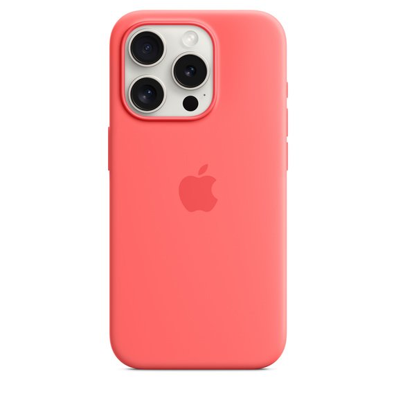 Apple iPhone 15 Pro Silikon Case mit MagSafe, Guave