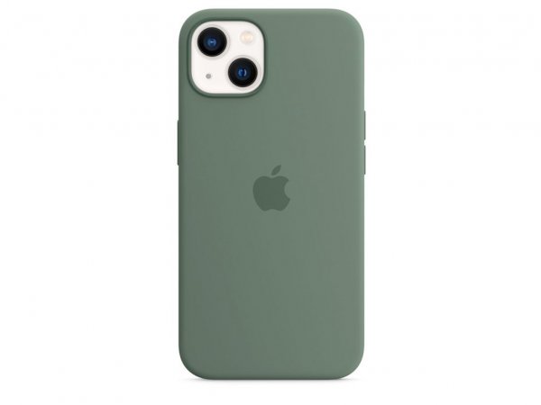 Apple iPhone 13 Silikon Case mit MagSafe, Eukalyptus