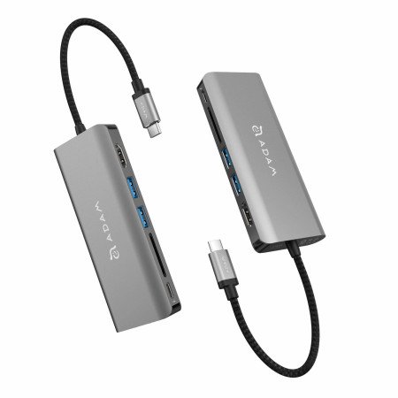 ADAM elements USB-C Hub (6 in 1 Adapter), Grau