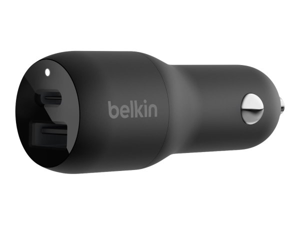 Belkin 37W Dual Kfz-Ladegerät, 25W USB-C mit Power Delivery, 12W USB-A, schwarz