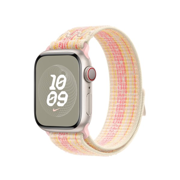 Apple Nike Sport Loop Armband für Apple Watch 41 mm, Polarstern/Pink