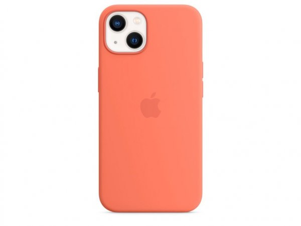 Apple iPhone 13 Silikon Case mit MagSafe, Nektarine