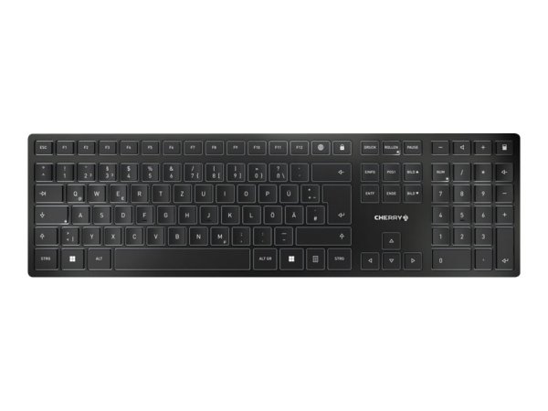 Cherry KW 9100 Slim Tastatur, Wireless, Deutsch, Schwarz