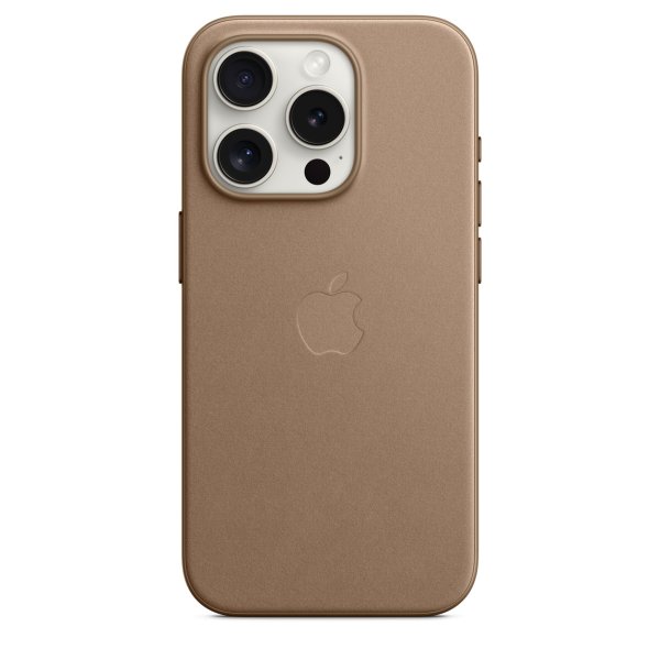 Apple iPhone 15 Pro Feingewebe Case mit MagSafe, Taupe
