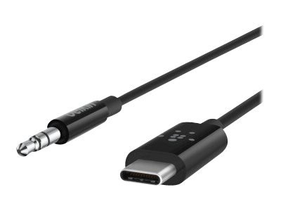 Belkin USB-C auf 3,5mm Klinke Audiokabel, 0,9m, Schwarz