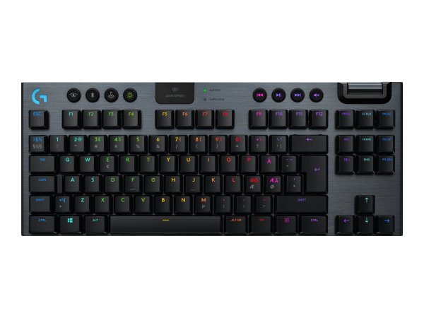 Logitech G915 TKL, RGB Gamingtastatur, kabellos, Deutsch, Schwarz