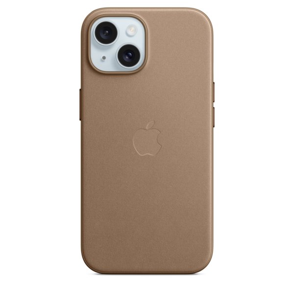 Apple iPhone 15 Feingewebe Case mit MagSafe, Taupe