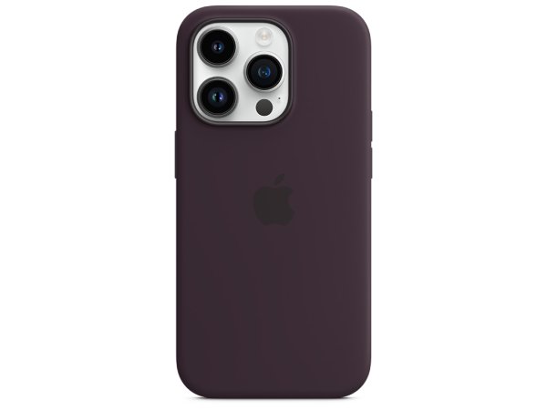 Apple iPhone 14 Pro Silikon Case mit MagSafe, Holunder