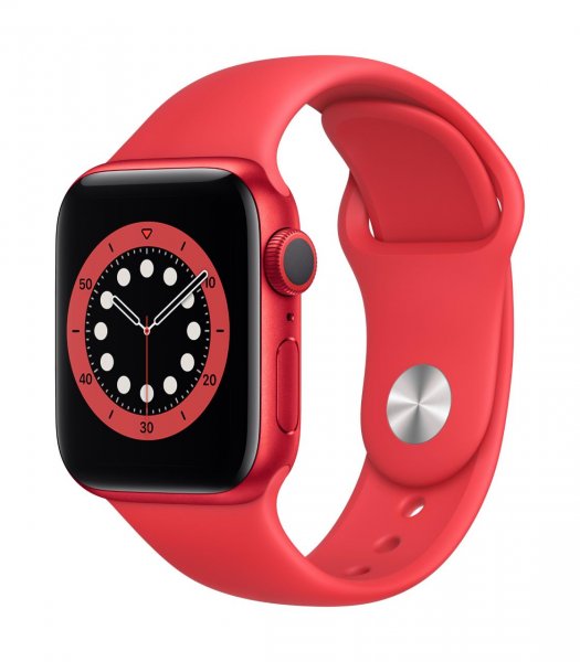 Apple Watch Series 6 Aluminium PRODUCT(RED), GPS, 44 mm, Regular, Sportarmband