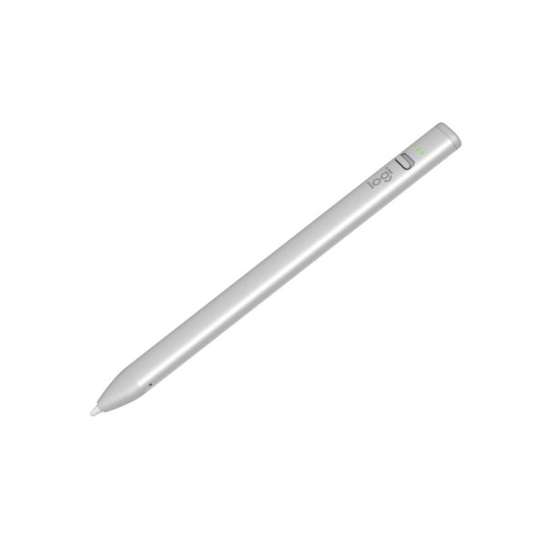 Logitech Crayon, USB-C Anschluss, Digitaler Zeichenstift für Apple iPad, Silber