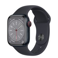 Apple Watch Series 8 GPS + Cellular, 41mm Aluminuimgehäuse Mitternacht, Sportarmband Mitternacht, Re