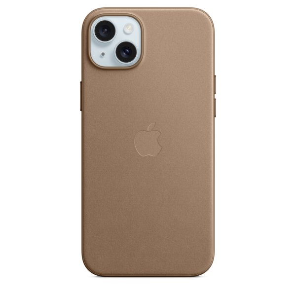 Apple iPhone 15 Plus Feingewebe Case mit MagSafe, Taupe