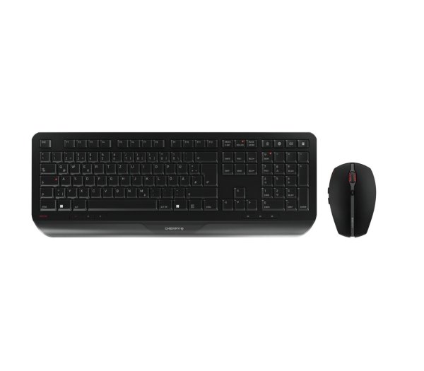 Cherry GENTIX, Wireless Set aus Tastatur und Maus, Deutsch, Schwarz