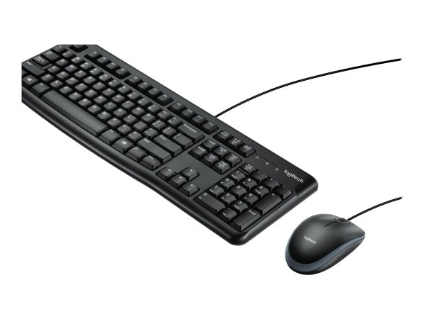 Logitech Desktop MK120, kabelgebunden, Tastatur und Maus Set, US Englisch, Schwarz