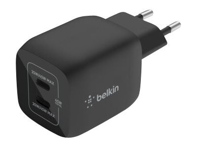 Belkin GaN Power Adapter, 45W, 2x USB-C, Weiß