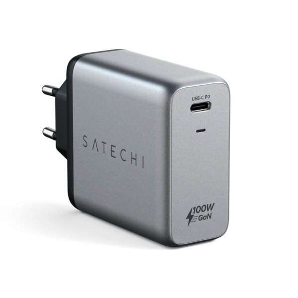 Satechi 100W USB-C PD GaN Wall Charger space gray