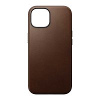 Nomad Modern Leder Case mit MagSafe für iPhone 15 Braun