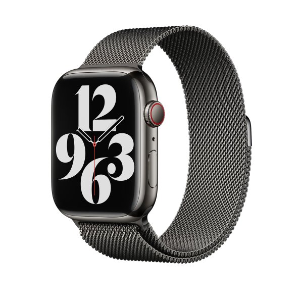 Apple Milanaise Loop Armband für Apple Watch 45 mm, Graphit