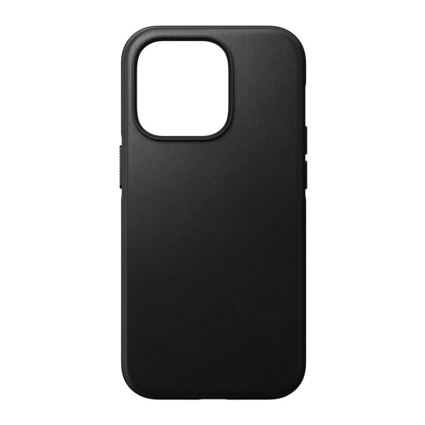 Nomad Modern Leder Case mit MagSafe für iPhone 14 Pro, Schwarz