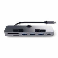 Satechi Aluminum USB-C Clamp Hub Pro (6 in 1) Space Grau