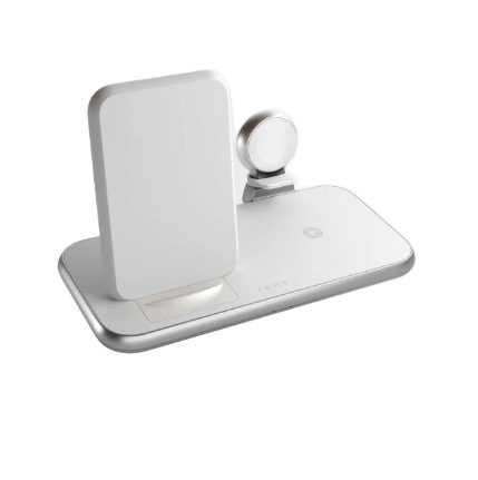 Zens Aluminium Stand Wireless Qi Charger (4-in-1), 45W, Weiß