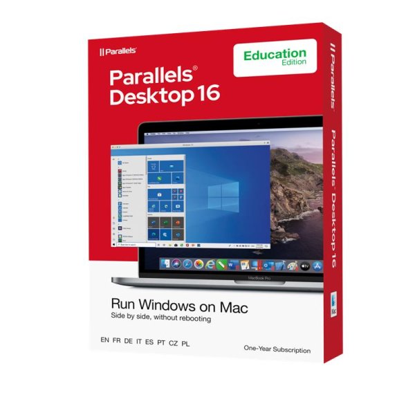 Parallels Desktop 16 für Mac, EDU, Retail Box, Multilingual, 1 Jahr, inkl. Grace Period (gratis Upda