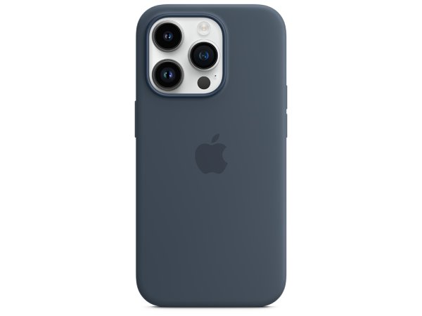 Apple iPhone 14 Pro Silikon Case mit MagSafe, Sturmblau