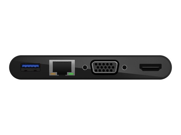 Belkin USB-C auf Gigabit-Ethernet/HDMI/VGA/USB-A-Adapter, schwarz