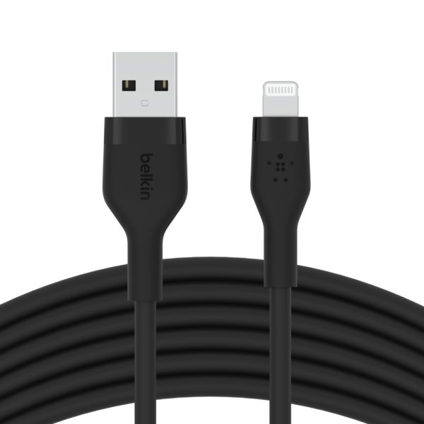 Belkin Flex USB-A auf Lightning Kabel, 1m, Schwarz
