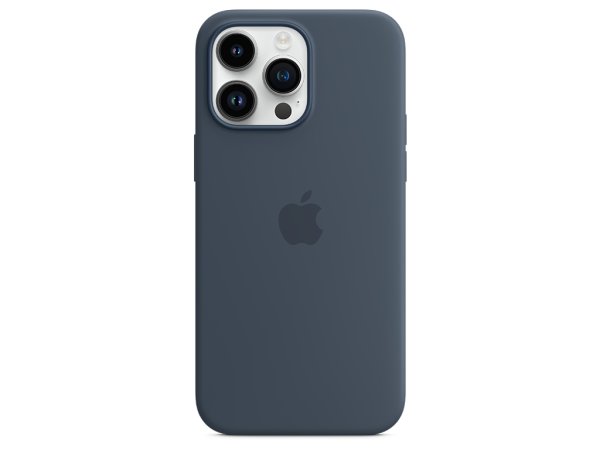 Apple iPhone 14 Pro Max Silikon Case mit MagSafe, Sturmblau