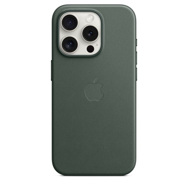 Apple iPhone 15 Pro Feingewebe Case mit MagSafe, Immergrün