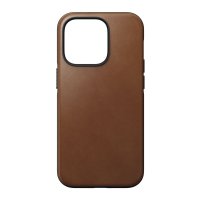 Nomad Modern Leder Case mit MagSafe für iPhone 14 Pro Hellbraun