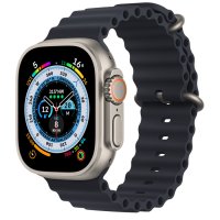 Apple Watch Ultra GPS + Cellular, 49mm Titangehäuse, Ocean Armband Mitternacht