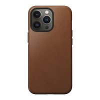 Nomad Modern Leder Case mit MagSafe für iPhone 13 Pro Hellbraun