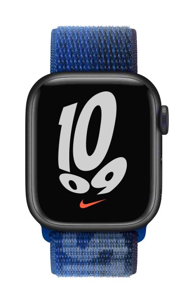 Apple Nike Sport Loop Armband für Apple Watch 45mm, Game Royal/Pure Platinum
