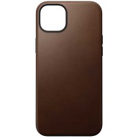 Nomad Modern Leder Case mit MagSafe für iPhone 15 Plus Braun