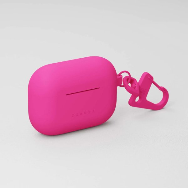XOUXOU Case mit Karabiner für Apple AirPods Pro, Pink