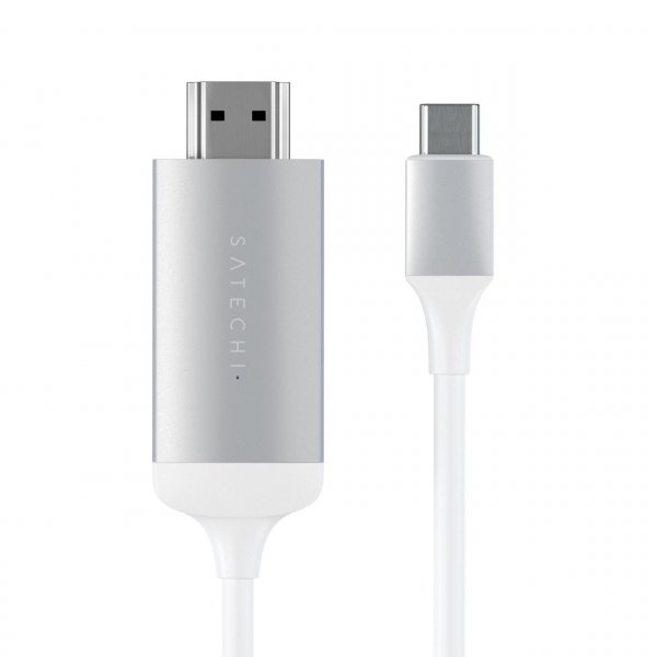Satechi USB-C auf HDMI (4K) Kabel, 1,80m, Silber 