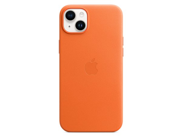 Apple iPhone 14 Plus Leder Case mit MagSafe, Orange