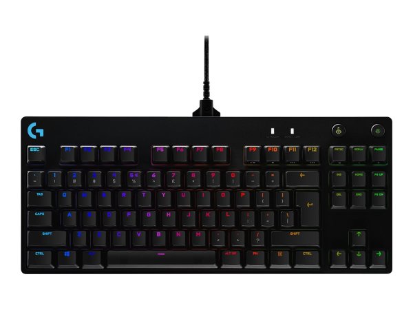 Logitech Pro, RGB Gamingtastatur, kabelgebunden, Schwarz, Deutsch