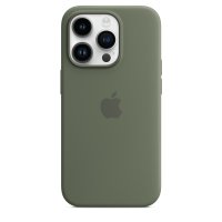 Apple iPhone 14 Pro Silikon Case mit MagSafe Olive