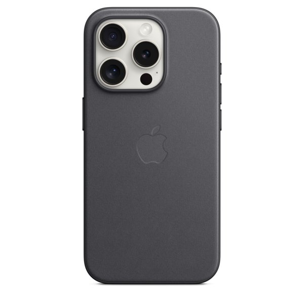 Apple iPhone 15 Pro Feingewebe Case mit MagSafe, Schwarz