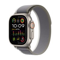 Apple Watch Ultra 2 GPS + Cellular, 49mm Titangehäuse, Trail Loop Grün/Grau, S/M (130-180 mm Umfang)