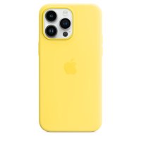 Apple iPhone 14 Pro Max Silikon Case mit MagSafe Kanariengelb