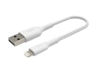Belkin USB-A auf Lightning Kabel geflochten Weiß
