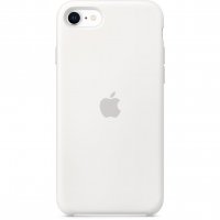 Apple Silikon Case für iPhone SE (2. Gen) Weiß