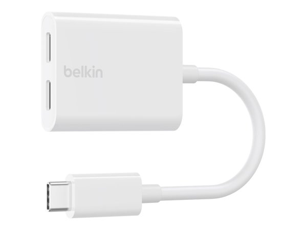 Belkin ROCKSTAR USB-C Audio- und Ladeadapter, weiß