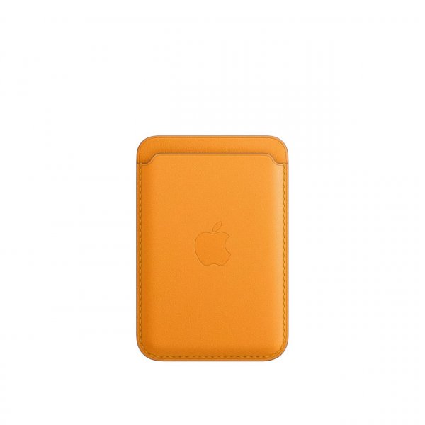 Apple iPhone Leder Wallet mit MagSafe für iPhone 12 mini / 12 / 12 Pro / 12 Pro Max, Orange (Califor
